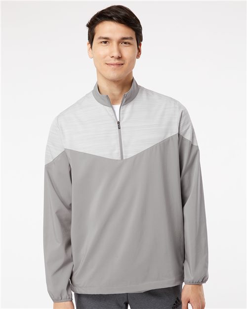 Heather Chevron Quarter-Zip Windshirt