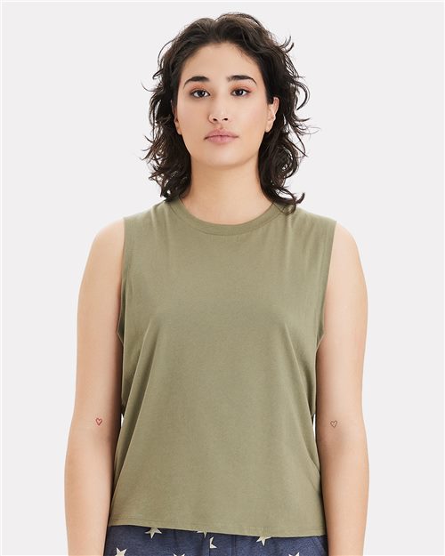 Women's Cotton Jersey Go-To Crop Muscle Tank