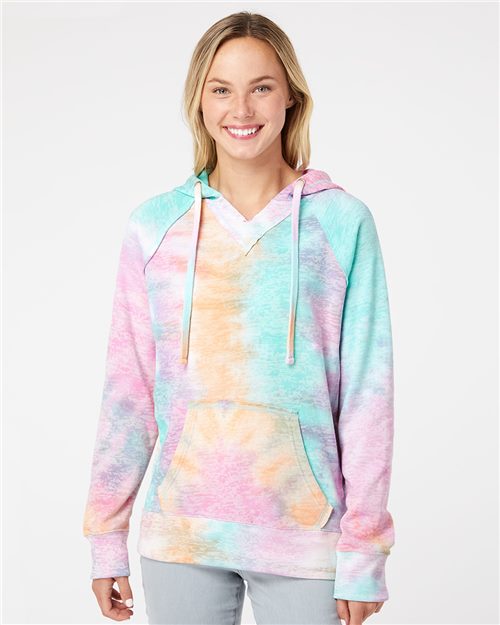 Women’s Courtney Burnout V-Notch Hooded Sweatshirt