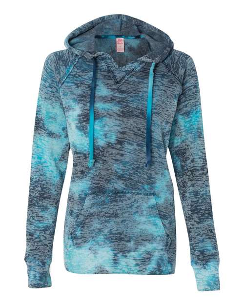 Women’s Courtney Burnout V-Notch Hooded Sweatshirt