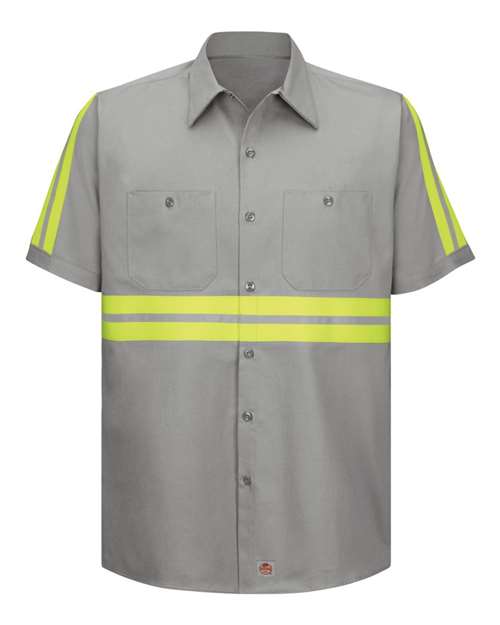 Enhanced Visibility Short Sleeve Cotton Work Shirt