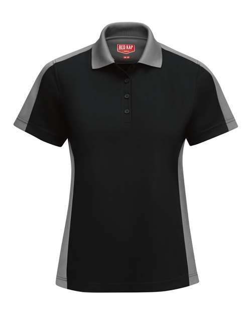 Women's Short Sleeve Performance Knit Two-Tone Polo