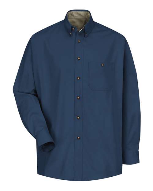 Long Sleeve Cotton Contrast Dress Shirt