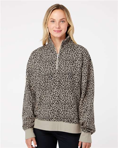 Women's Sueded Fleece Quarter-Zip Sweatshirt